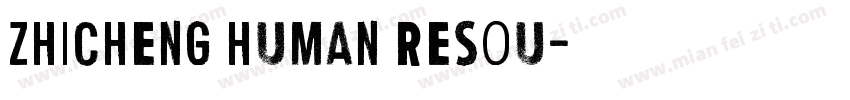 ZHICHENG HUMAN RESOU字体转换